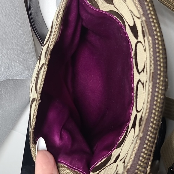 Coach Signature Jacquard Shoulder Bag Crossbody #42190 w/ hangtag - Picture 5 of 16